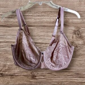 NWT Bare necessities online laced bra. 36G nude.